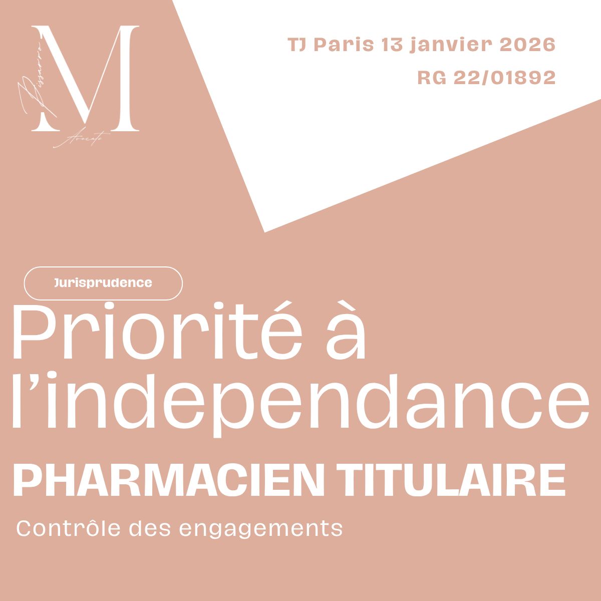 Pharmacien titulaire : ⚠️  attention aux montages financiers qui menacent votre indépendance