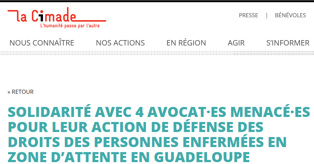 Solidarité avec 4 avocat·es menacé·es pour leur action de défense des droits des personnes enfermées en zone d’attente