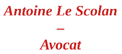 Antoine Le Scolan - Avocat