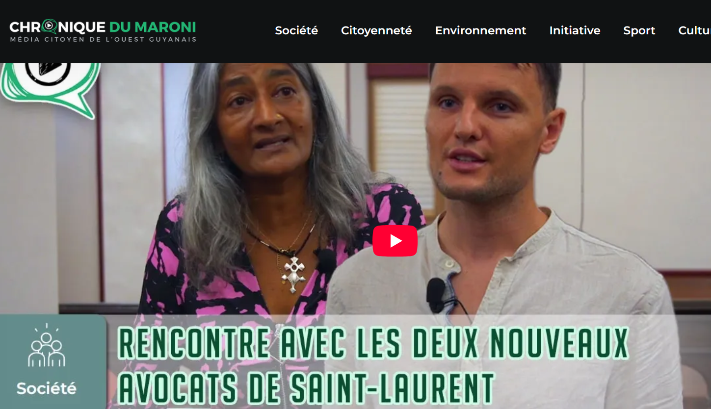 Rencontre avec les deux nouveaux avocats de Saint-Laurent du Maroni