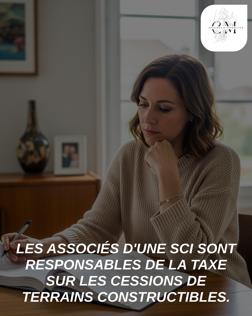 Les associés d'une SCI sont responsables de la taxe sur les cessions de terrains constructibles